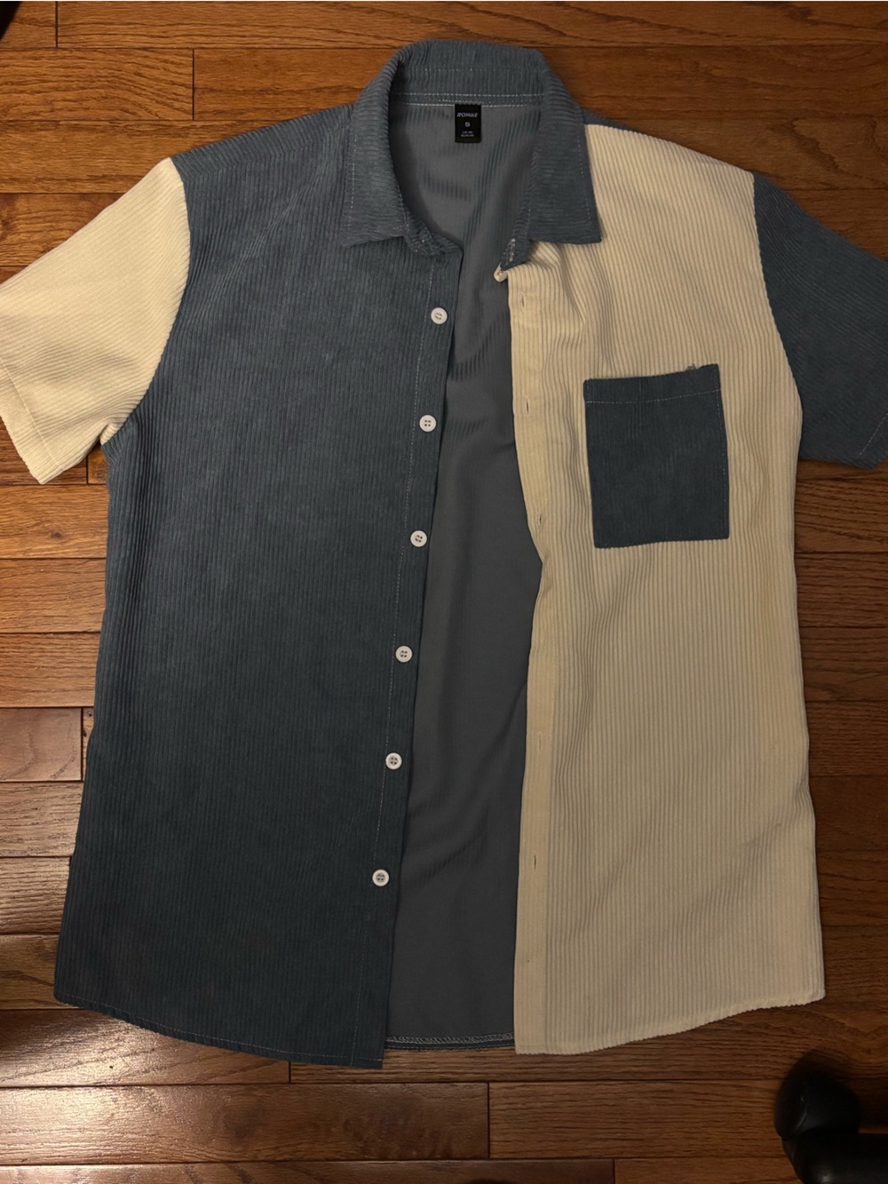 ROMWE Slate Blue Corduroy Jacket